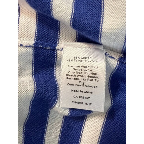 Talbots Cardigan Sweater Womens Plus Size 2X Open Front Striped Long - Picture 10 of 11